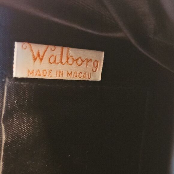 Vintage Walborg Beaded Evening Bag Made in Macau – Black, Silver & Gold Beads - Picture 6 of 7